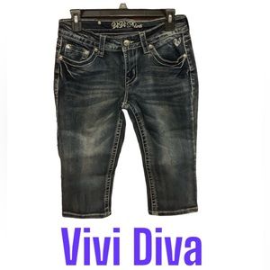 Worn once, Vivi Diva capri jeans/size 8/Like New